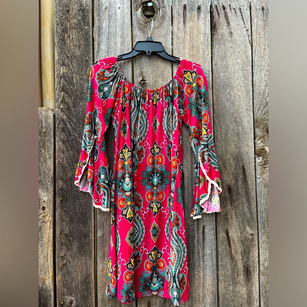 Ladies bell sleeve dress